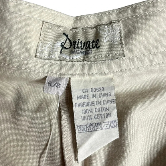 Y2K Barrel cargo capri pants,Light cream ,vtg, NWT, Velcro pocket,PRIVATE MEMBER - Picture 3 of 14